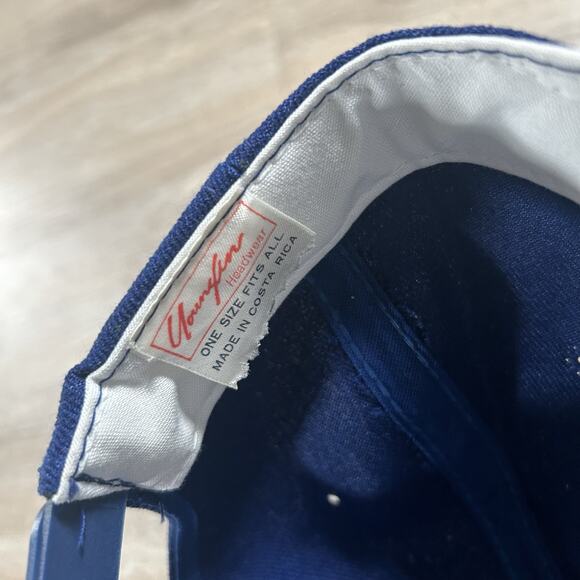 Vintage New York Giants Hat Snapback NFL Football Blue Youngan Bar Line Wool Cap - Picture 4 of 9